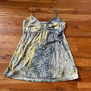 Y2K Charlotte Russe babydoll vneck burnout tank top size large